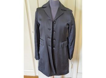 Ann Taylor Black Satin Coat - Size 2