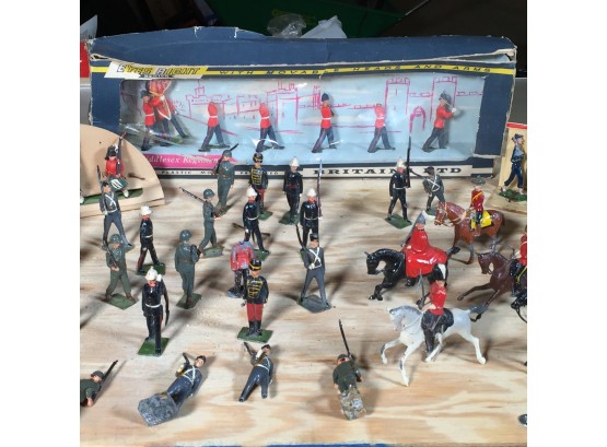 Huge Lot BRITIANS Lead Soldiers (LOTS Are As-Is) One Original Box (Some Are Plastic)