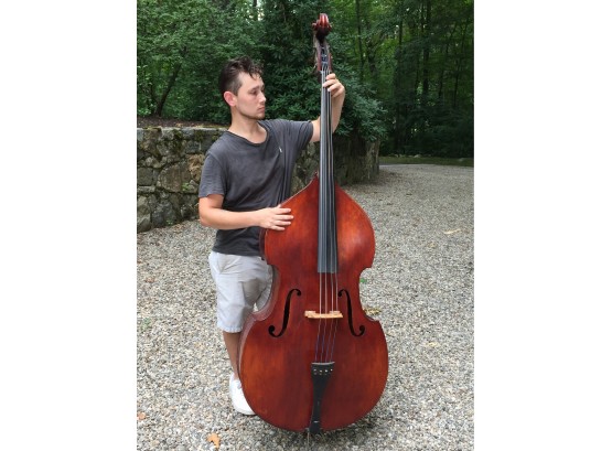 INCREDIBLE Antique Standup Bass By John Juzek - Made In Germany (Appraised For $4,000) VERY LARGE PIECE