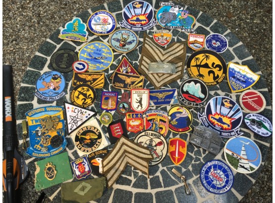 Fantastic Group Of 40+ Military & Boy Scout Patches & Pins 1970's / 1980's