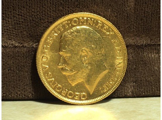 Nice Solid Gold Coin From 1911 - George V - Sovereign - English / British - Great Condition