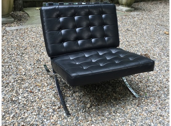 Stunning Vintage Mies Van Der Rohe Barcelona Chair - Black Leather (Owned 40+ Years) (2 Of 2)