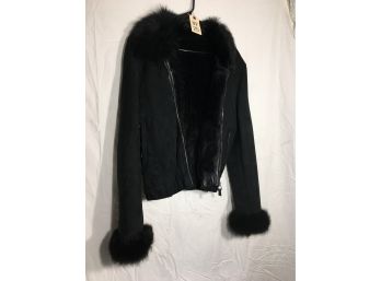 NY-25 Fabulous Shearling Jacket By ABSOLU - Made In France - Size Medium - GREAT PIECE !