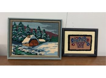 Two Framed Needlepoints