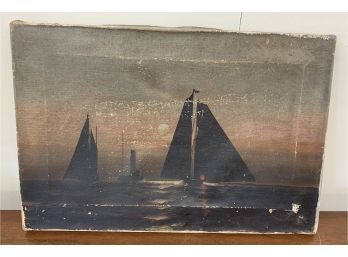 Antique Sailboat Painting