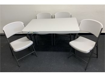 “Lifetime” Collapsable Table And Chairs