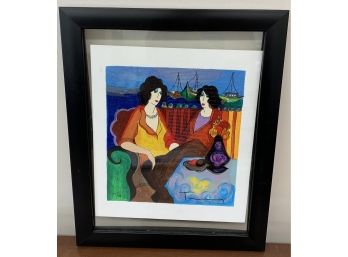 Framed Limited Edition Serigraph On Paper By Itzchak Tarkay