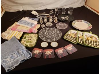 Beautiful Cut Glass Pieces & Assorted Kitchenware Lot - See Pics For Closeups
