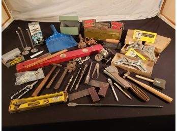 Assorted Tool Lot - Toolbox, Never Used Stanley Corner Clamps, Stanley Expansive Bit & More - See Pics