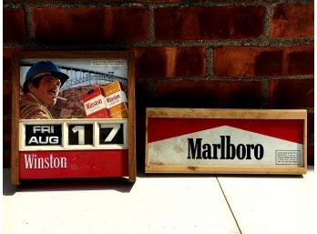 Vintage Tobacco Advertising Signs (Marlboro & Winston)