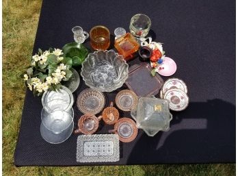 Colored Glass And China Lot(SF17)