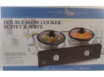 Double Slow Cooker Buffet & Serve Brand New Never Used