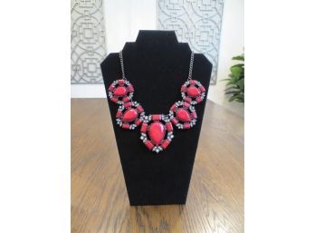 Pink And Black Statement Necklace