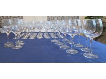 Extensive Collection Of 43 Wine Glasses