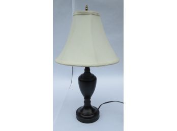 Black With Cream Shade Desk Lamp