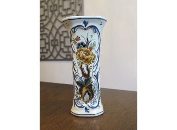 Porcelain Hand Painted Bud Vase Numbered And Signed