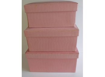 3 Pink Nesting Boxes
