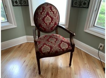 Louis XVI Style Arm Chair With Crackle Finish