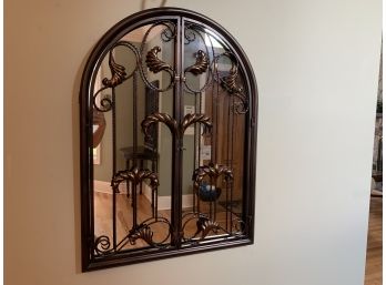 Arched Mirror With Metal Doors