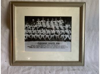 Vintage 1937 Chicago White Sox Print With Roster In Frame