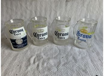 Lot Of 4 Plastic Corona Beer Mugs