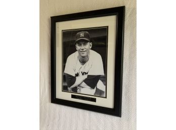 Framed Mickey Mantle NY Yankees Photo