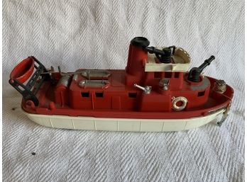 Vintage 1950’s “Water Pumping  Mechanical Fire Boat W/ Working Siren” By Ideal