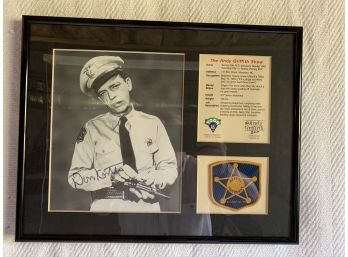 Classic Autographed “Don Knotts - The Andy Griffith Show Photo With Deputy Patch