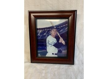 Signed Greg Nettles NY Yankees Print In Frame