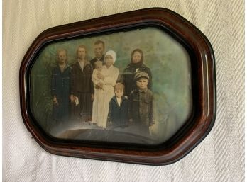 Vintage Portrait In Early 1900’s Convex Glass Frame