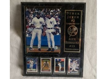Derek Jeter & Alex Rodriguez NY Yankees Print With Cards