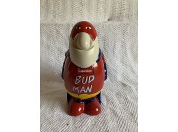 Vintage 2nd Generation 1980’s “Bud Man” Lidded Beer Stein - No Chips
