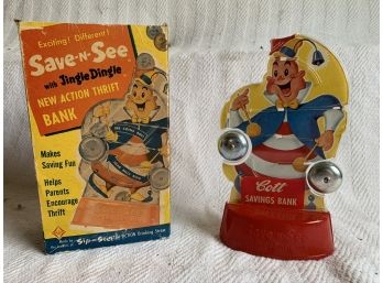 Vintage 1950’s Save-N-See “A-74 Jingle Dingle” Bank By Rexor Toy Company