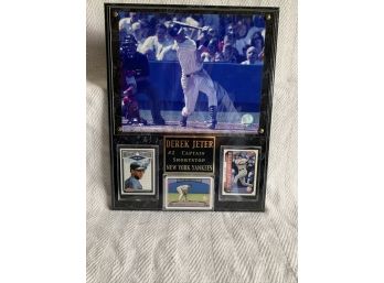 Derek Jeter #2 Captain Shortstop NY Yankees Print With Cards