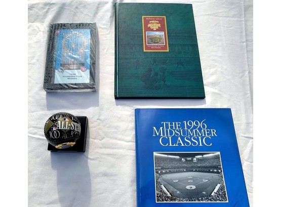 Baseball Memorabilia - Books, Plaque And Ball