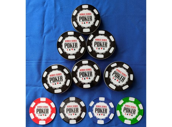 10 World Series Poker Coasters And One Pack Of Cards