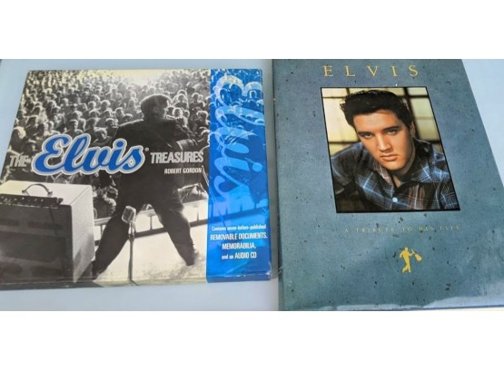 2 Collectible Large Elvis Books