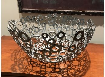 Large Metal Decorative Bowl