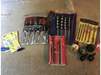 Large Lot Of Assorted Woodworking Bits And Tools