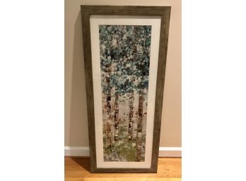 Framed And Matted Tree Artwork