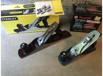 2 Stanley Wood Plainers And A Mikita Finishing Sander