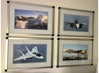 Set Of 4 F -14 Fighter Jet Custom Framed Prints