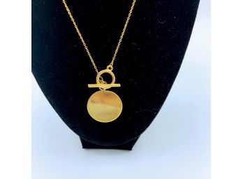 Gold Toned Toggle Necklace