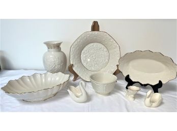 Nice Group Of Seven Lenox Pieces & An Additional Swan