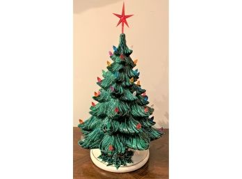 Pretty Handmade Ceramic Music Box Christmas Tree