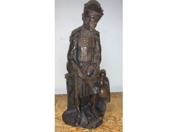 Carved Figure Titled Century Apothecary