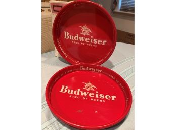 Two Budweiser Beer Tins