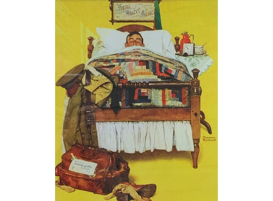 Norman Rockwell Lithograph  Willie Gillis Asleep In His Own Bed (9958)