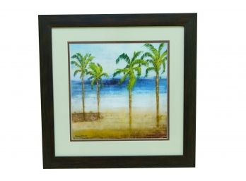 Ocean Palms By Michael Marcon Framed & Matted Art Print