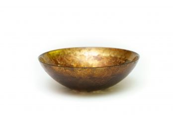 12” Brown & Gold Decorative Bowl